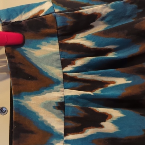 Worthington Stretch Chevron Southwestern feel Swinging Mini - Size 14 - Picture 3 of 12